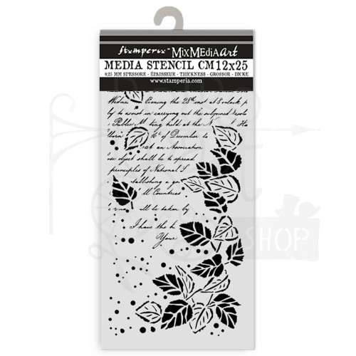 Szablon maska 12x25cm Golden Harmony List KSTDL102 Stamperia
