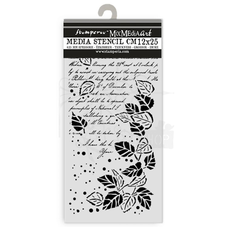 Szablon maska 12x25cm Golden Harmony List KSTDL102 Stamperia