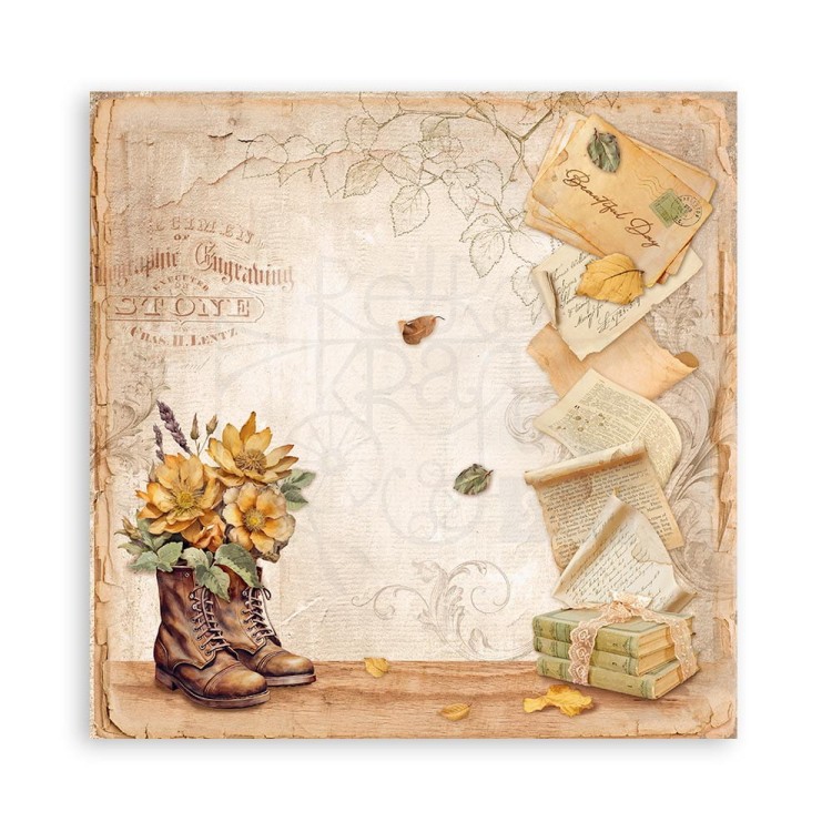 Zestaw papierów jednostronnych do scrapbookingu 20x20 Golden Harmony 22 arkusze SBBSXB05 Stamperia