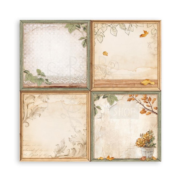 Zestaw papierów jednostronnych do scrapbookingu 20x20 Golden Harmony 22 arkusze SBBSXB05 Stamperia