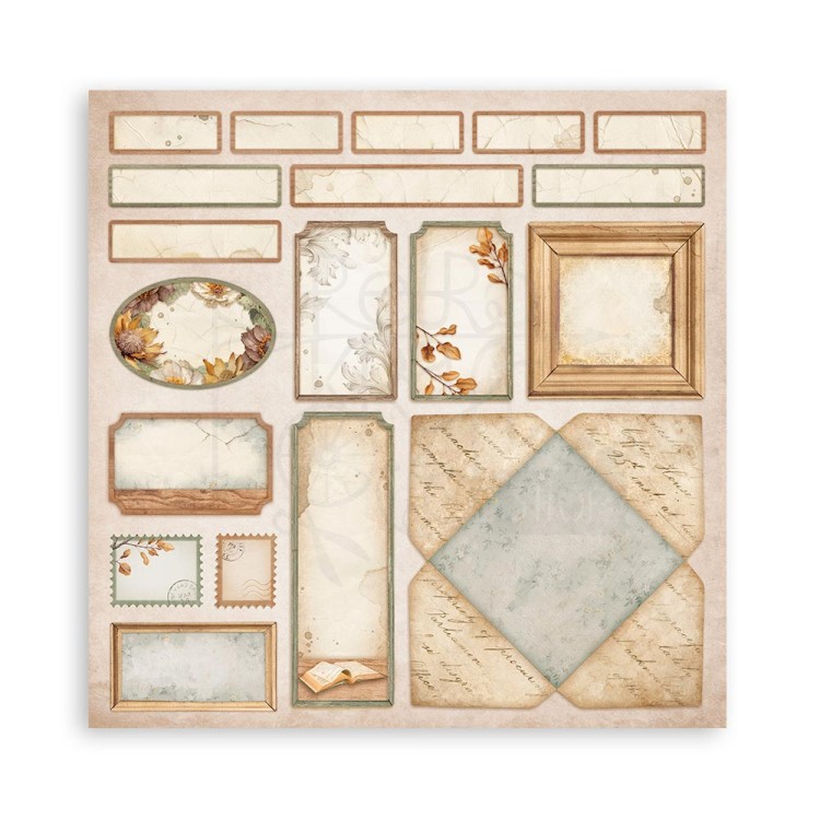 Zestaw papierów jednostronnych do scrapbookingu 20x20 Golden Harmony 22 arkusze SBBSXB05 Stamperia