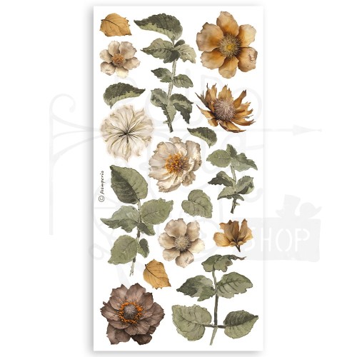 Ozdoby papierowe Die-cuts 15x30cm Golden Harmony 4 arkusze SBBCT01 Stamperia