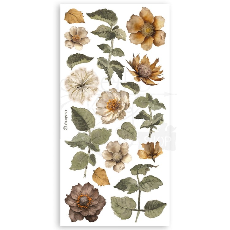 Ozdoby papierowe Die-cuts 15x30cm Golden Harmony 4 arkusze SBBCT01 Stamperia