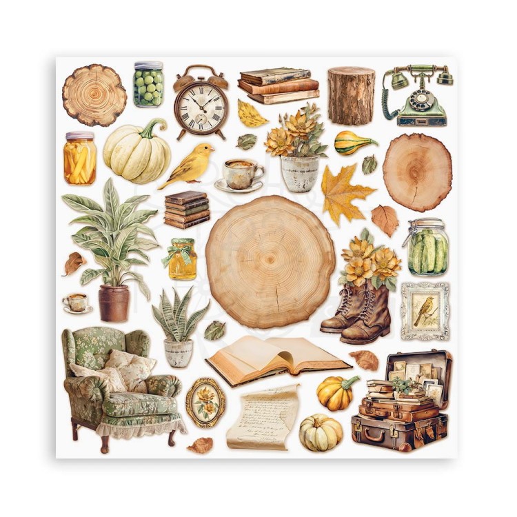 Zestaw papierów do scrapbookingu 20x20 Golden Harmony SBBS114 Stamperia