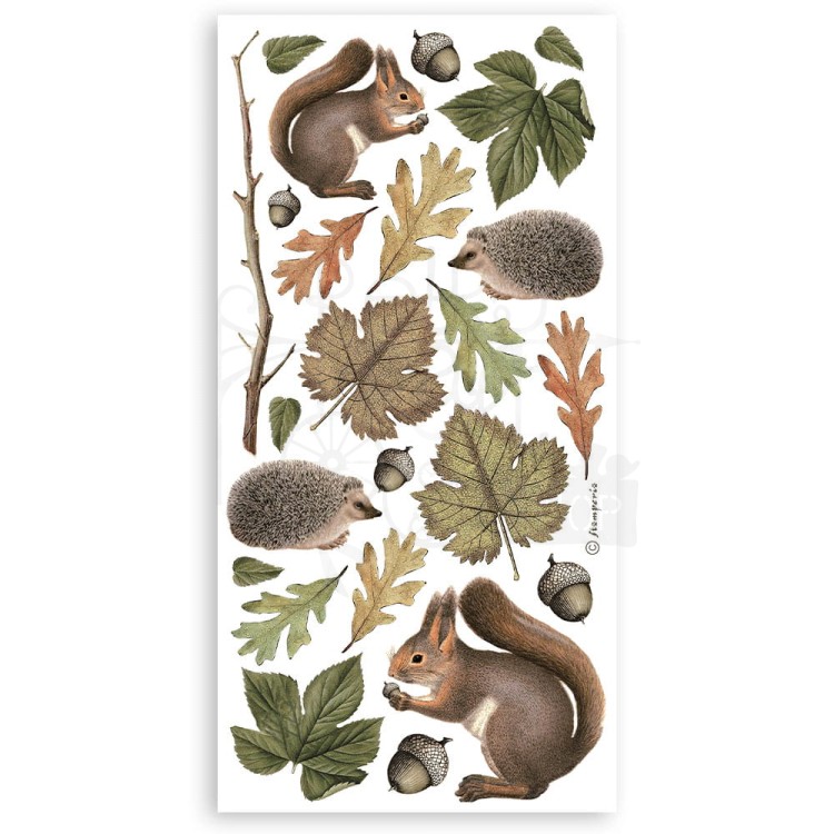 Ozdoby papierowe Die-cuts 15x30cm Forest 4 arkusze SBBCT02 Stamperia