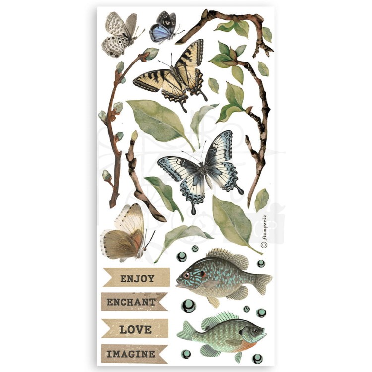 Ozdoby papierowe Die-cuts 15x30cm Forest 4 arkusze SBBCT02 Stamperia