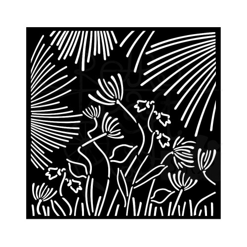 Szablon maska 18x18cm Forest Abstrakcja kwiaty KSTDQ118 Stamperia