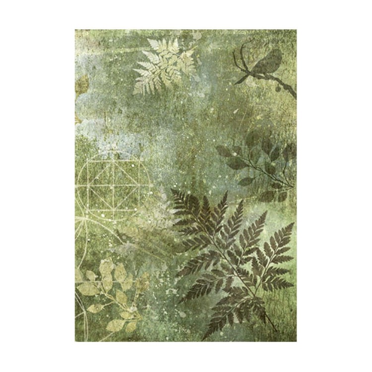 Papier ryżowy A6 Forest Backgrounds tła - zestaw 8szt DFSAK6030 Stamperia