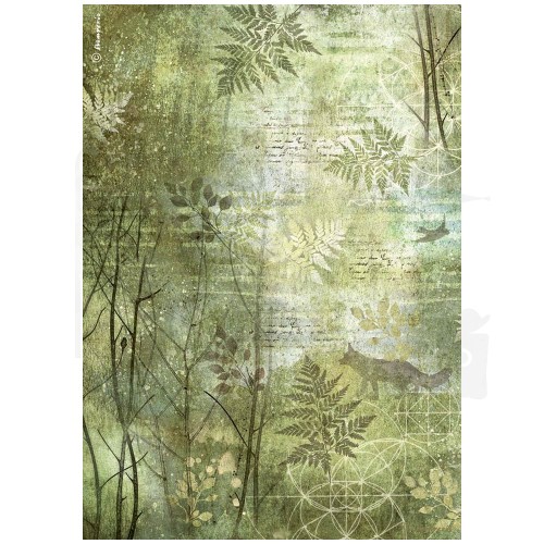 Papier ryżowy do decoupage A4 Forest Leśny zaułek DFSA4954 Stamperia
