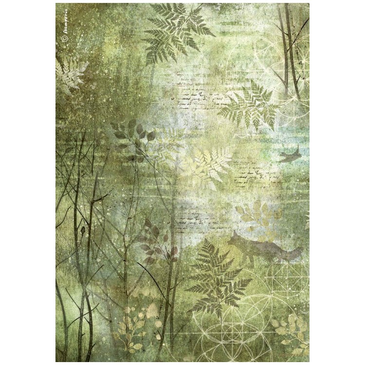 Papier ryżowy do decoupage A4 Forest Leśny zaułek DFSA4954 Stamperia