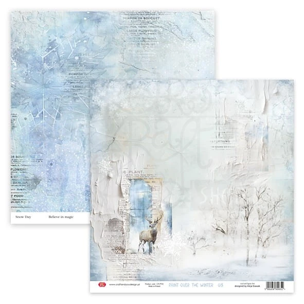 Papier do scrapbookingu 30x30 Paint Over The Winter 03 Craft&amp;You Design