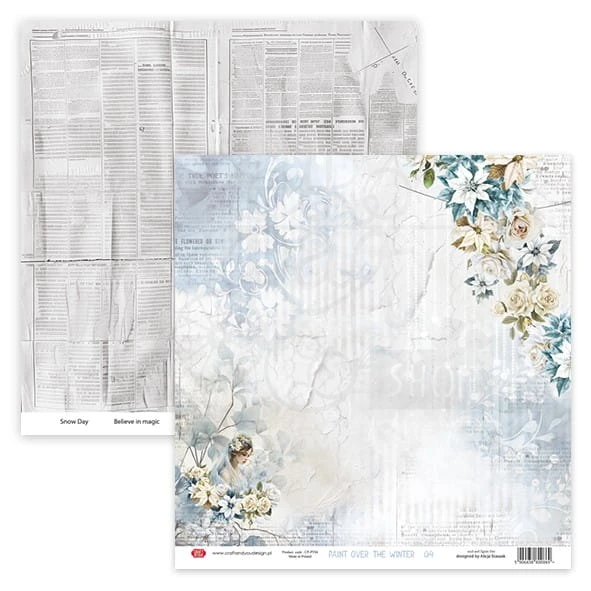 Papier do scrapbookingu 30x30 Paint Over The Winter 04 Craft&amp;You Design