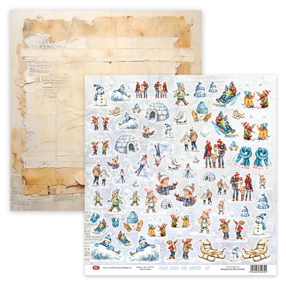 Zestaw papierów 30x30 elementy do wycięcia Paint Over The Winter CSET-PT30-4 Craft&amp;You Design