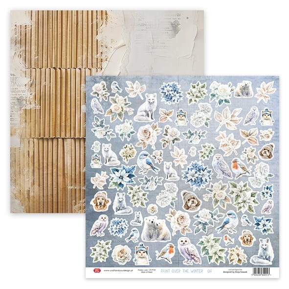 Zestaw papierów 30x30 elementy do wycięcia Paint Over The Winter CSET-PT30-4 Craft&amp;You Design