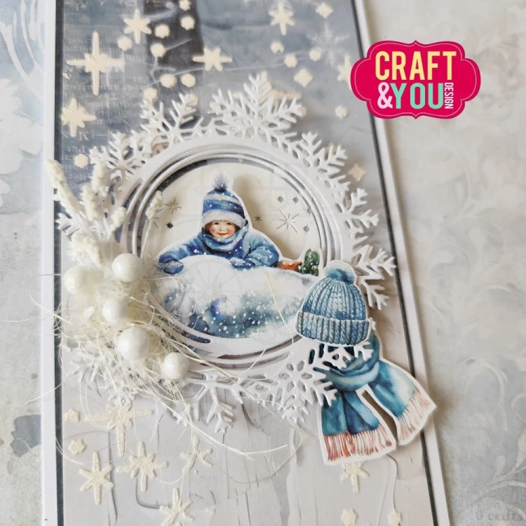 Wykrojnik Ramka Śnieżynkowa CW304 Craft&amp;You Design