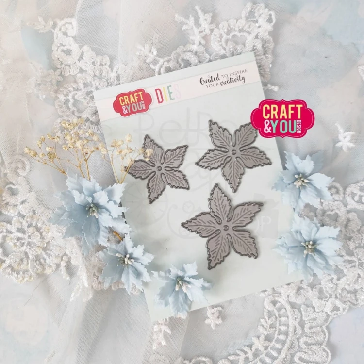 Wykrojnik Magda's Poinsettia Smaller Flowers CW309 Craft&amp;You Design