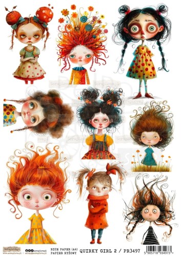 Papier ryżowy do decoupage A4 Quirky Girl 2 PR3497 ScrapLove