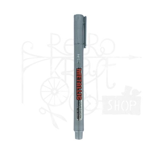 Marker pisak metaliczny srebrny