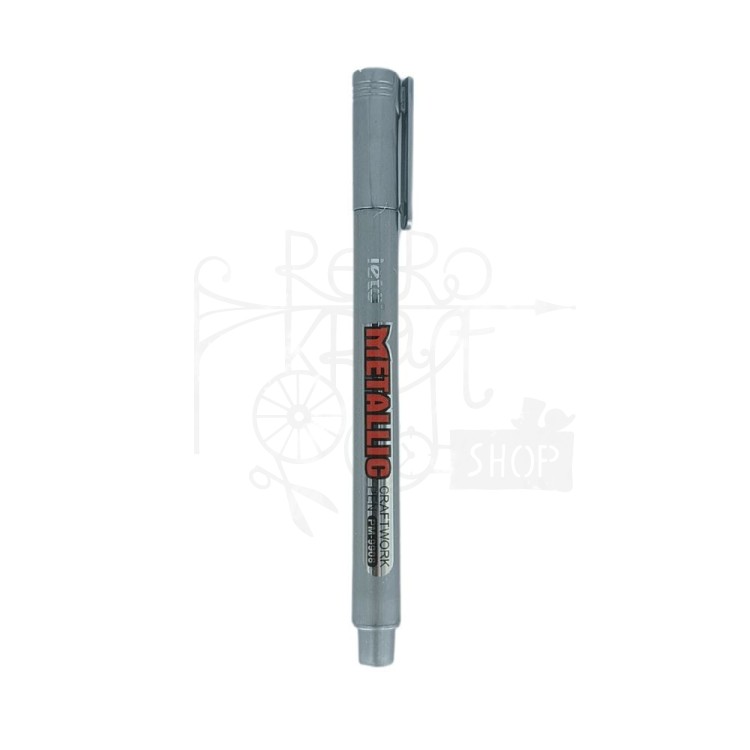 Marker pisak metaliczny srebrny