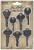 Ozdoby metalowe klucze Idea-Ology Word Keys 7szt TH94245 Tim Holtz