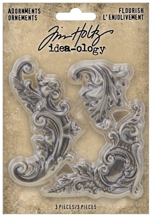 Ozdoby metalowe ornamenty Idea-Ology Adornments 3szt TH94231 Tim Holtz