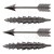 Ozdoby metalowe pióra i strzałki Idea-Ology Adornments Quill &amp; Arrow 4szt TH94220 Tim Holtz