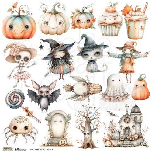 Naklejki do scrapbookingu i art journalingu Halloween Cute 1 ScrapLove