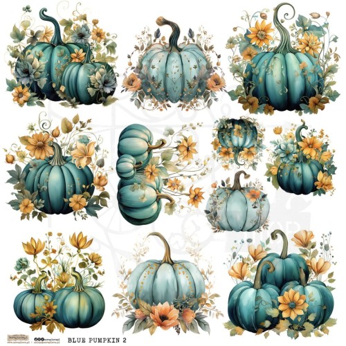 Naklejki do scrapbookingu i art journalingu Blue Pumpkin 2 ScrapLove