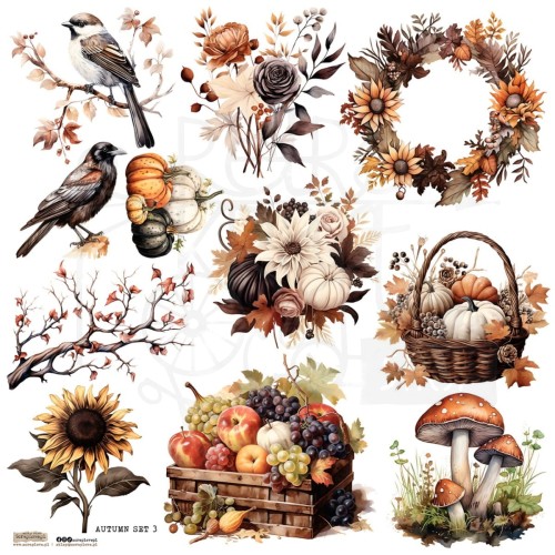 Naklejki do scrapbookingu i art journalingu Autumn Set 3 ScrapLove