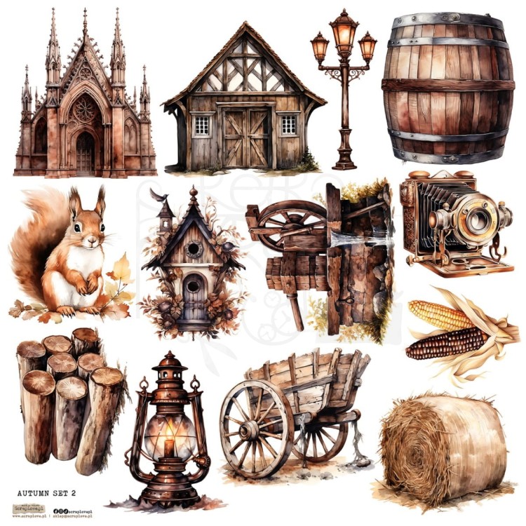 Naklejki do scrapbookingu i art journalingu Autumn Set 2 ScrapLove
