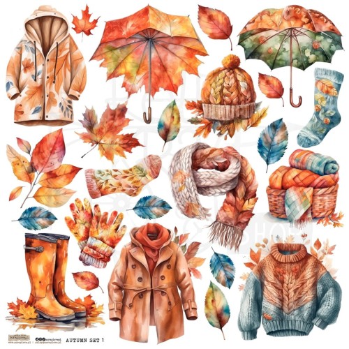 Naklejki do scrapbookingu i art journalingu Autumn Set 1 ScrapLove