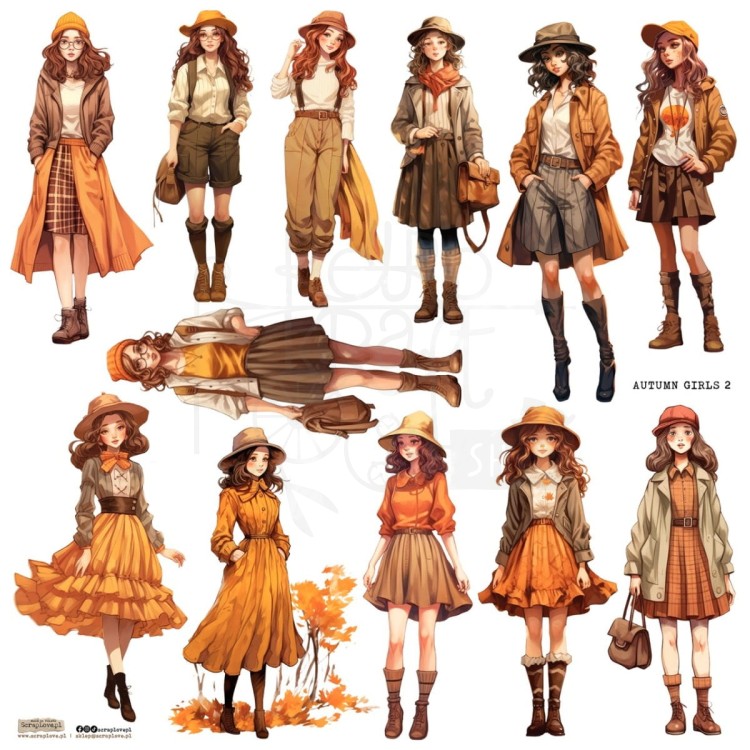 Naklejki do scrapbookingu i art journalingu Autumn Girl 2 ScrapLove
