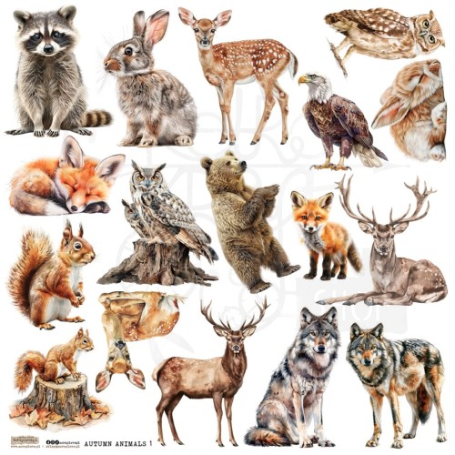 Naklejki do scrapbookingu i art journalingu Autumn Animals 1 ScrapLove