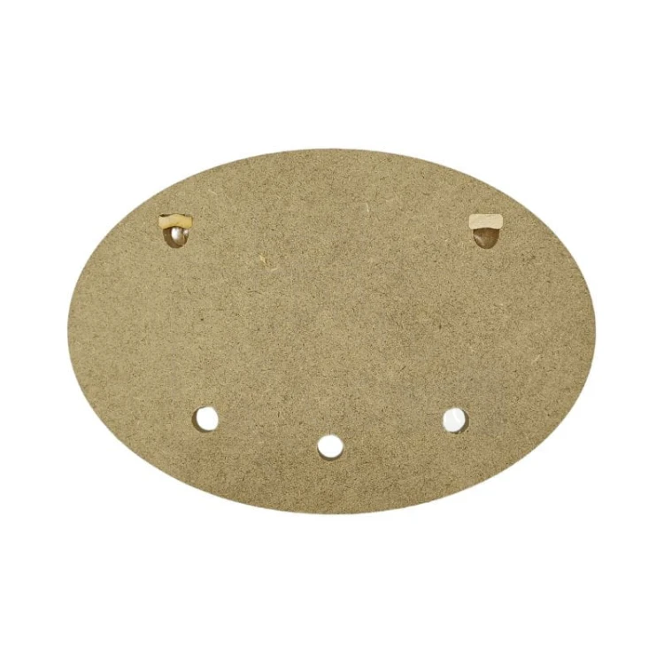 Wieszak owalny 18x26cm MDF z 3 dużymi kołkami
