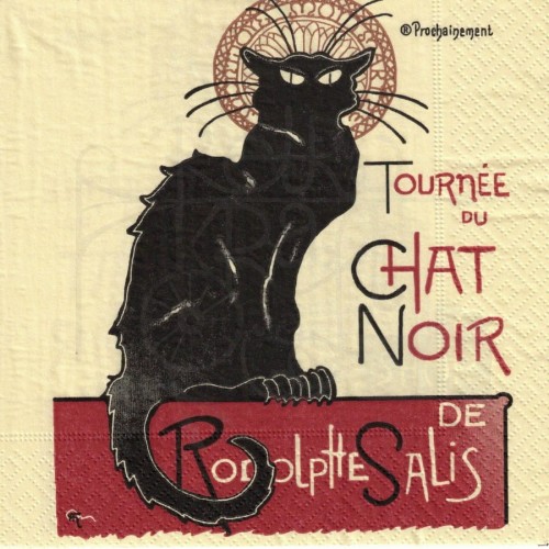 Serwetka 33x33 - Tournee du Chat Noir