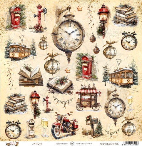 Papier do scrapbookingu 30x30 Holiday Glow ANTIQUE UHK Gallery