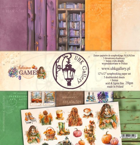 Zestaw papierów do scrapbookingu 30x30 Autumn Games UHK Gallery