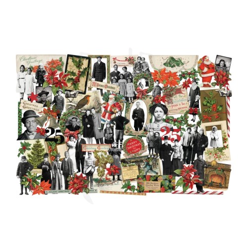 Ozdoby papierowe Idea-Ology Layers &amp; Paper Dolls Christmas 82szt TH94414 Tim Holtz