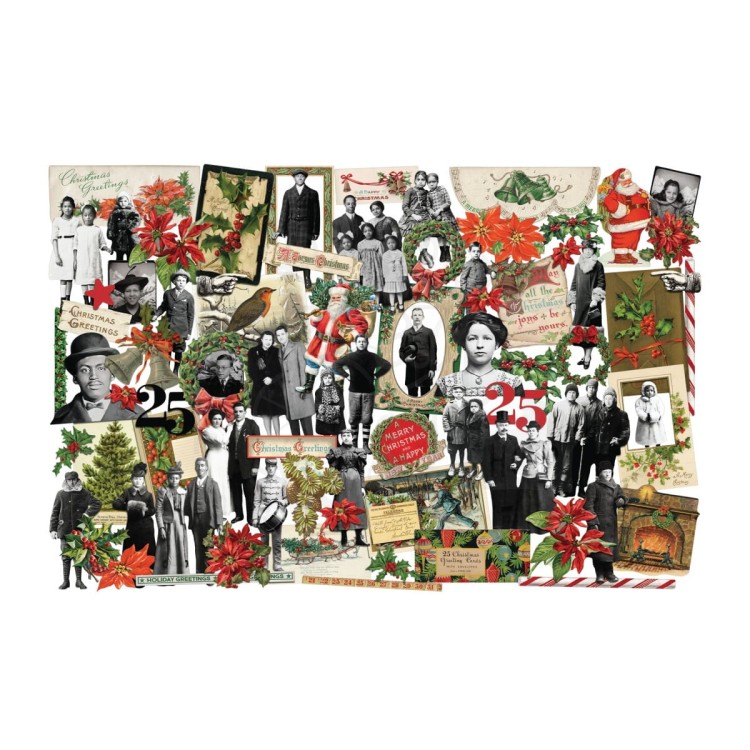 Ozdoby papierowe Idea-Ology Layers &amp; Paper Dolls Christmas 82szt TH94414 Tim Holtz