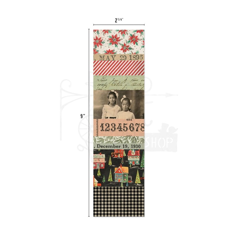 Ozdoby papierowe paski Idea-ology Large Collage Strips Christmas 24szt TH94410 Tim Holtz