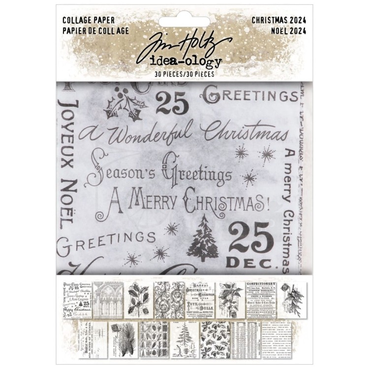 Idea-ology Collage Paper Christmas 30szt TH94409 Tim Holtz