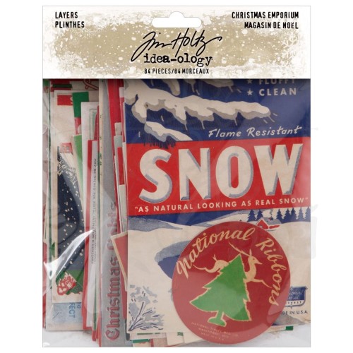 Ozdoby papierowe Idea-Ology Layers Christmas Emporium 84szt TH94420 Tim Holtz