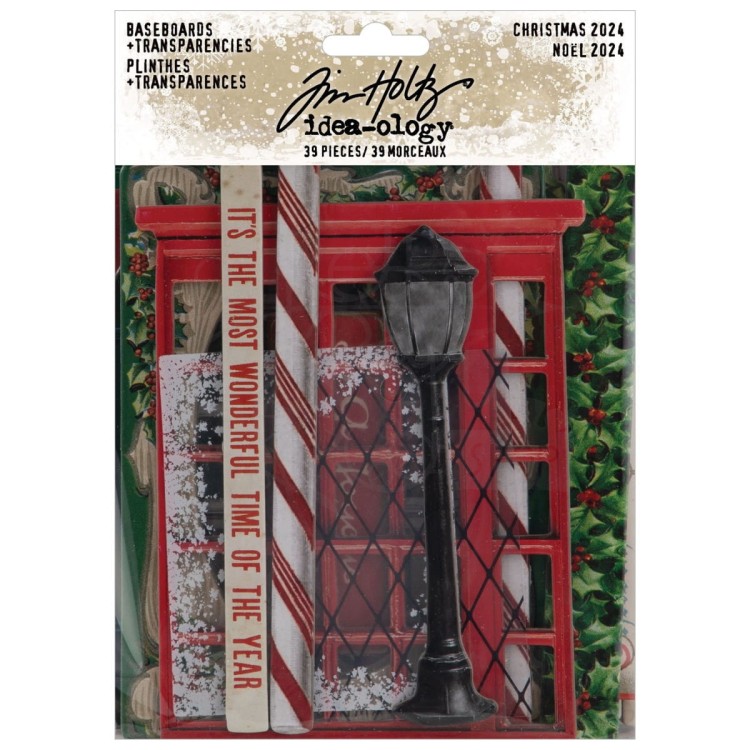 Ozdoby tekturowe i foliowe Idea-Ology Baseboards and Transparencies Christmas TH94407 Tim Holtz