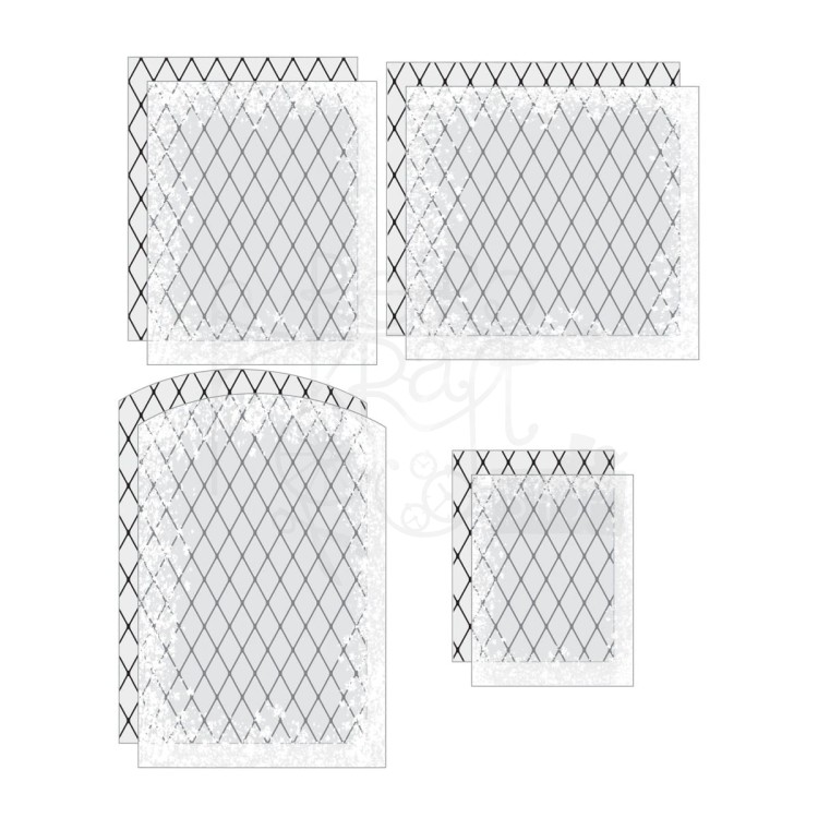 Ozdoby tekturowe i foliowe Idea-Ology Baseboards and Transparencies Christmas TH94407 Tim Holtz