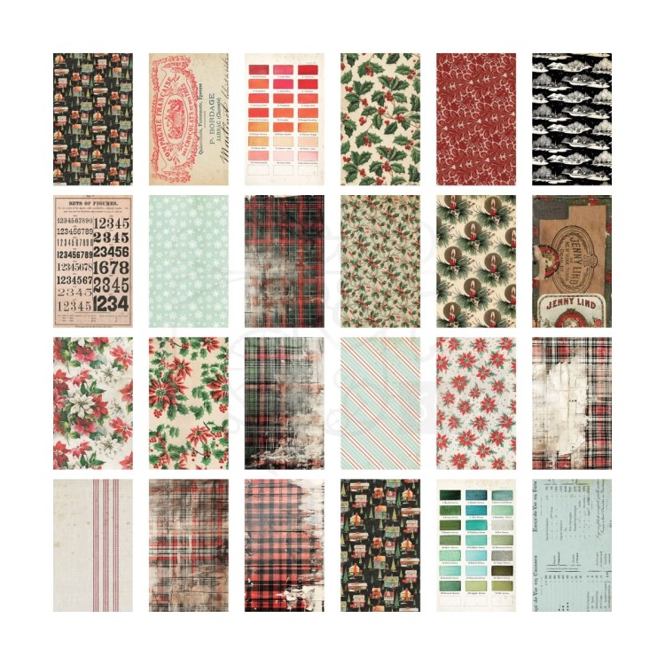 Ozdoby papierowe Idea-Ology Backdrops Christmas TH94406 Tim Holtz