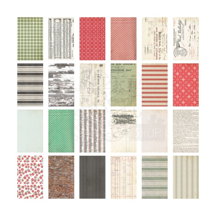 Ozdoby papierowe Idea-Ology Backdrops Christmas TH94406 Tim Holtz