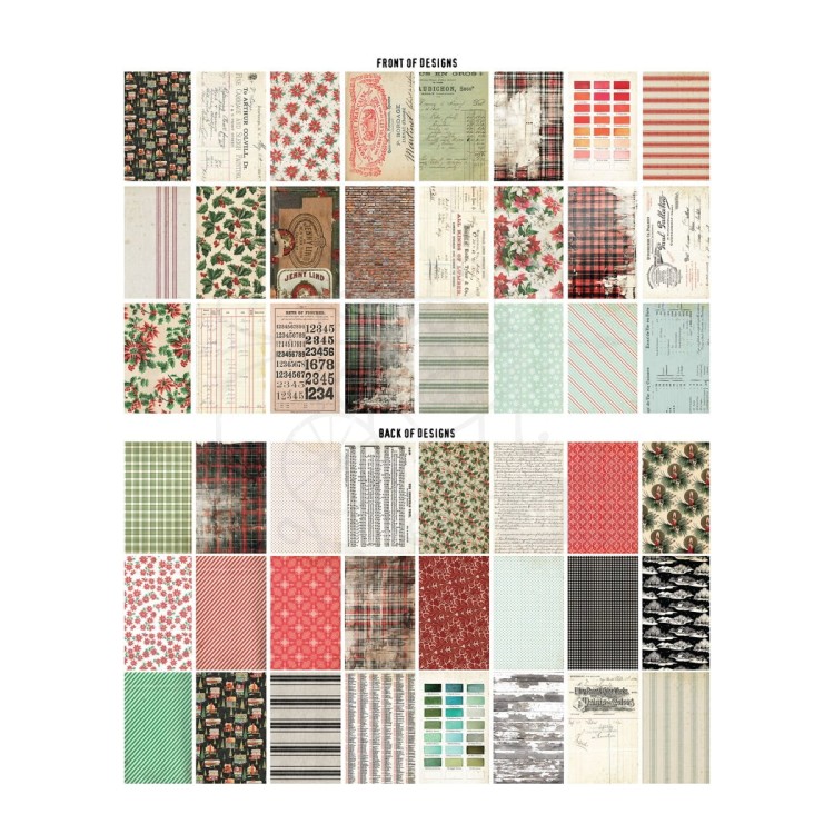 Ozdoby papierowe Idea-Ology Backdrops Christmas TH94406 Tim Holtz