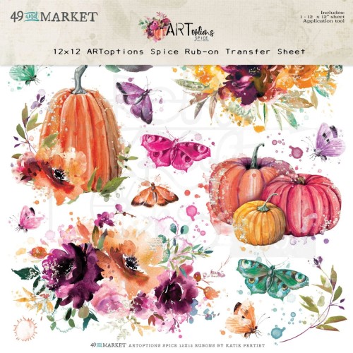 Rub-on transfer 30x30 ARToptions Spice AOS-25316 49 and Market
