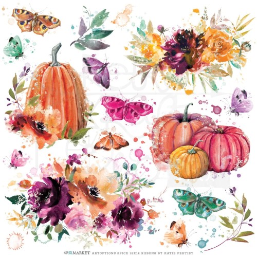 Rub-on transfer 30x30 ARToptions Spice AOS-25316 49 and Market