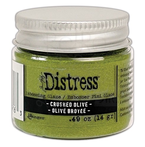 Puder do embossingu przezroczysty Tim Holtz Embossing Glaze Crushed Olive TDE79163 Ranger